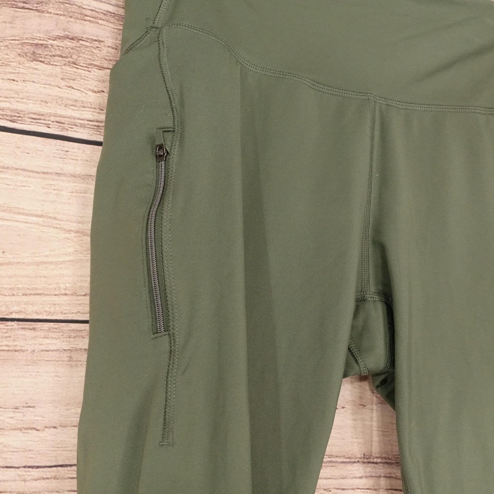 All In Motion Leggings Womens XXL Green Ankle High Rise Pockets Zip Pocket - Picture 3 of 11